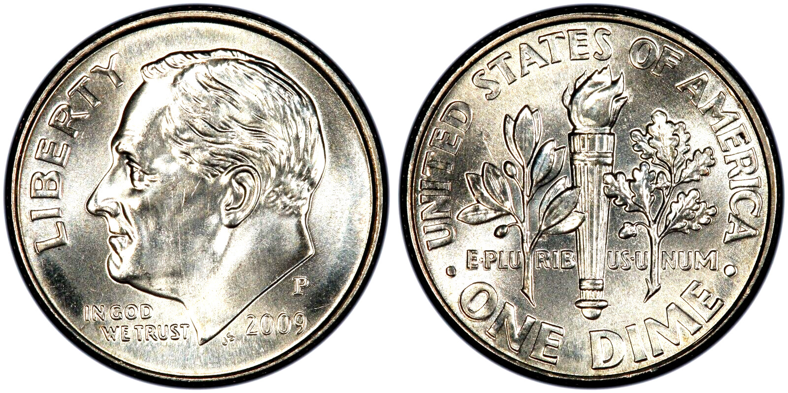 2009  P    Roosevelt   Uncirculated Dime  ~ Raw Coin   from   Bank Roll