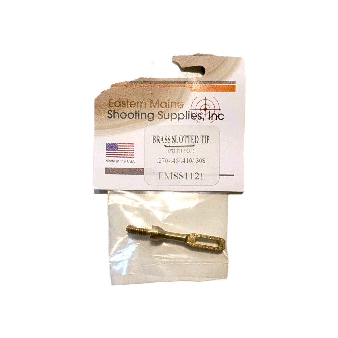 Eastern Maine Shooting Supplies Brass Slotted Tip for Rifle Cleaning Cloth .270