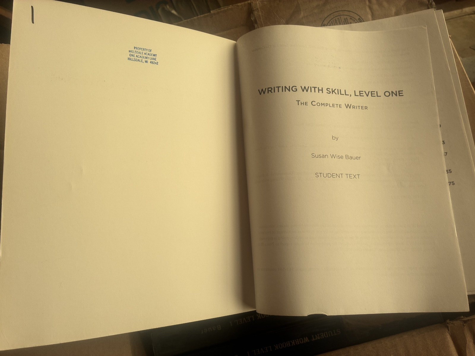 Writing With Skill, Level 1: Student Workbook (The Complete Writer)
