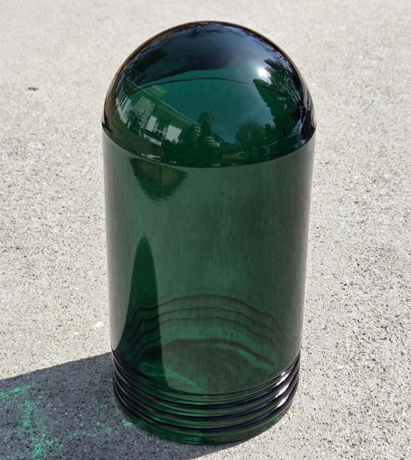 Green Explosion Proof Industrial Aviation Glass Globe Threaded Screw Vapor NOS