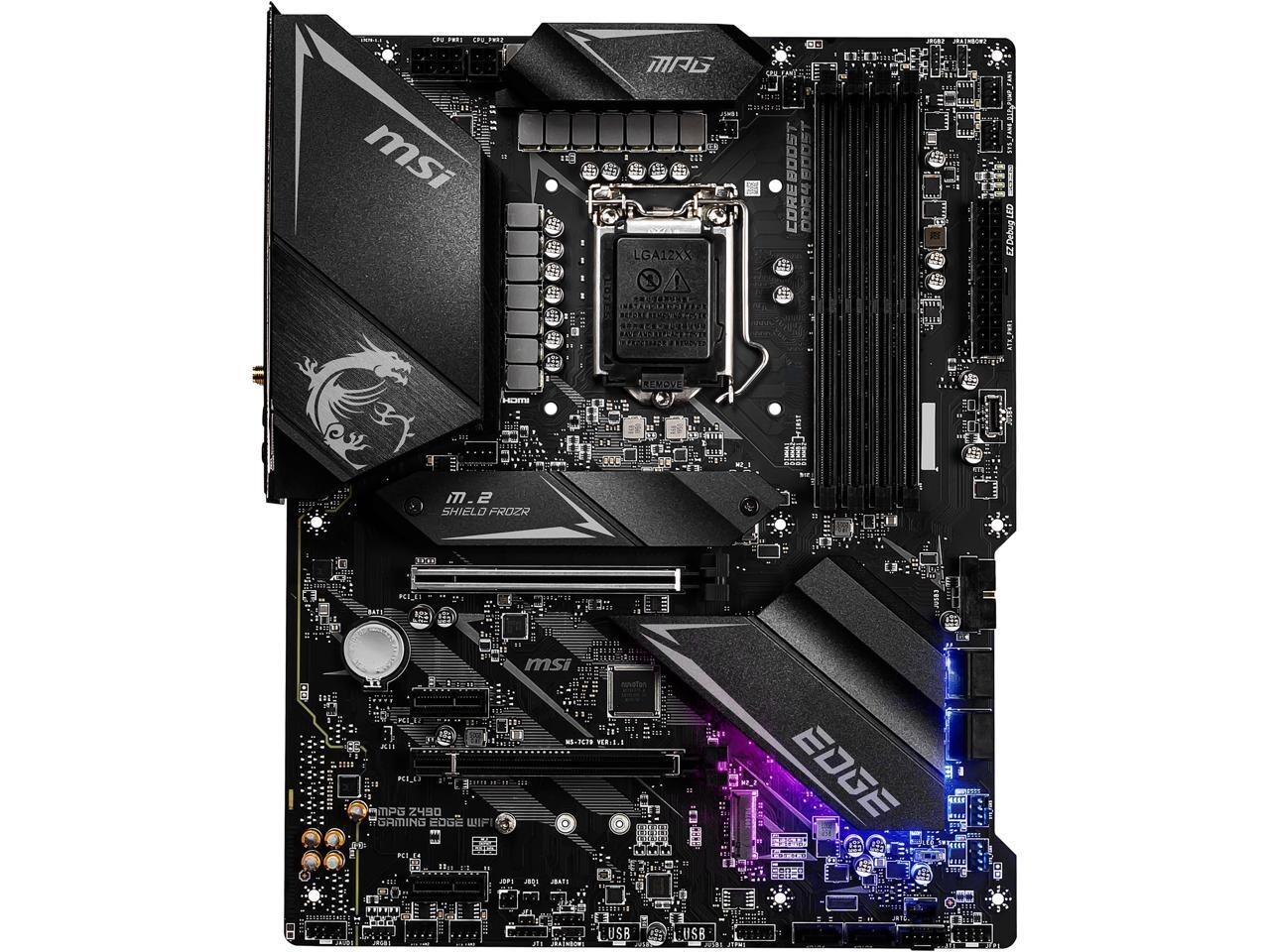 MSI MPG Z490 GAMING EDGE WIFI LGA 1200 Intel Z490 SATA 6Gb ATX Intel Motherboard