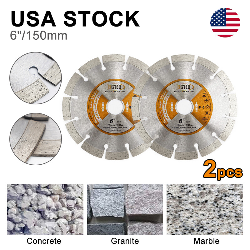 2pcs 6inch Diamond Saw Blade Concrete Cutting Disc Grantie Marble Cutting Wheel
