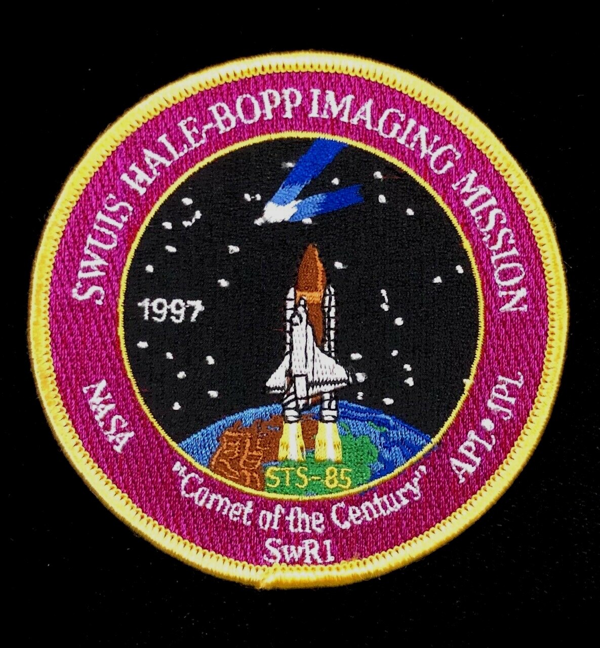 NASA SwRL JPL STS-85 SWUIS HALE-BOPP IMAGING MISSION PATCH
