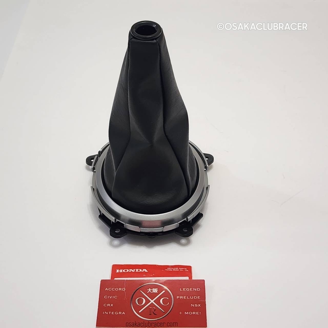 Genuine OEM 11-13 Honda Fit Shift Boot Black Silver Trim 83414-TF0-J52ZC GE8 5MT