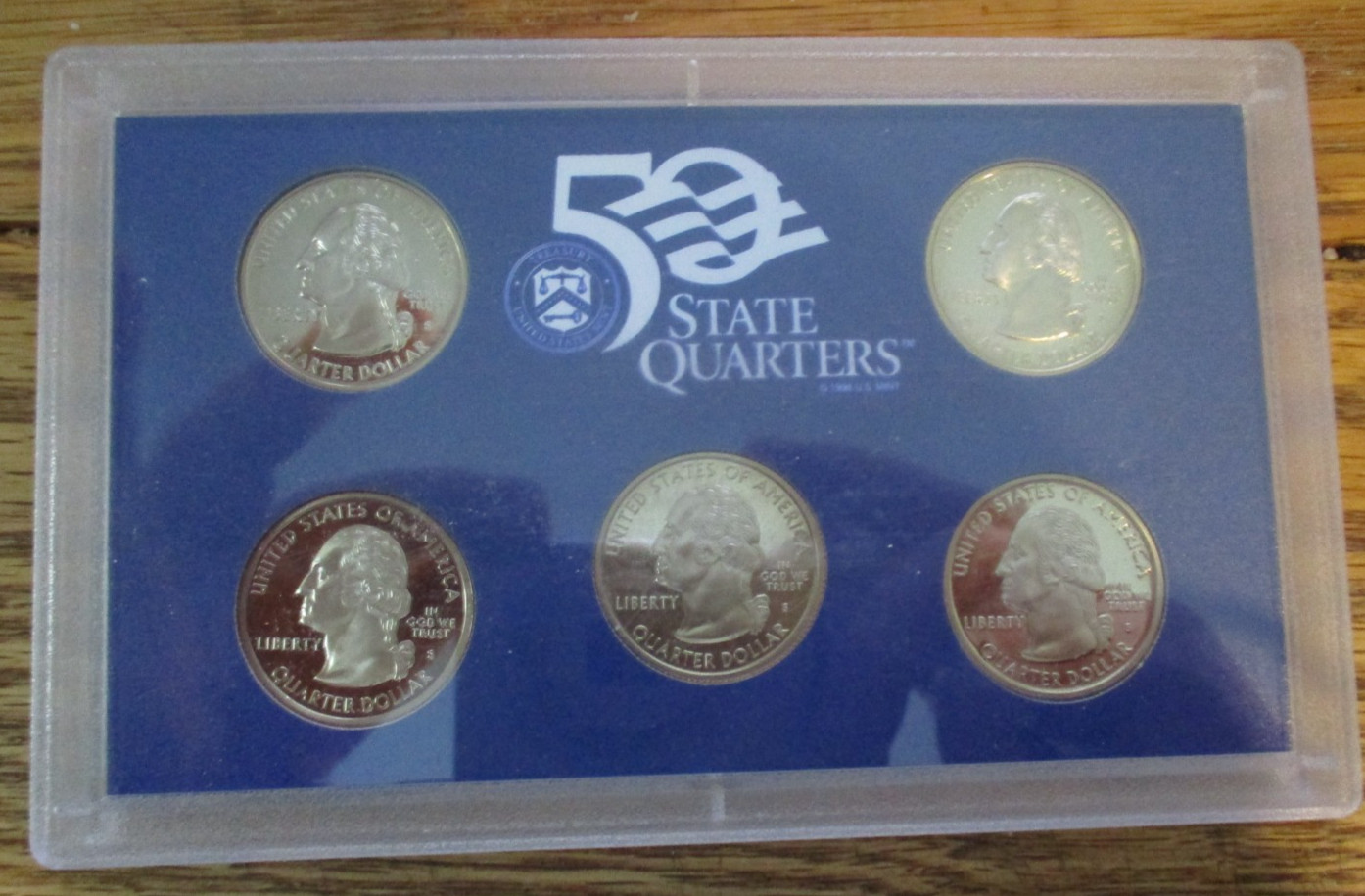 1999 S U.S. Mint Quarters Proof Set Delaware Pennsylvania New Jersey Georgia Con