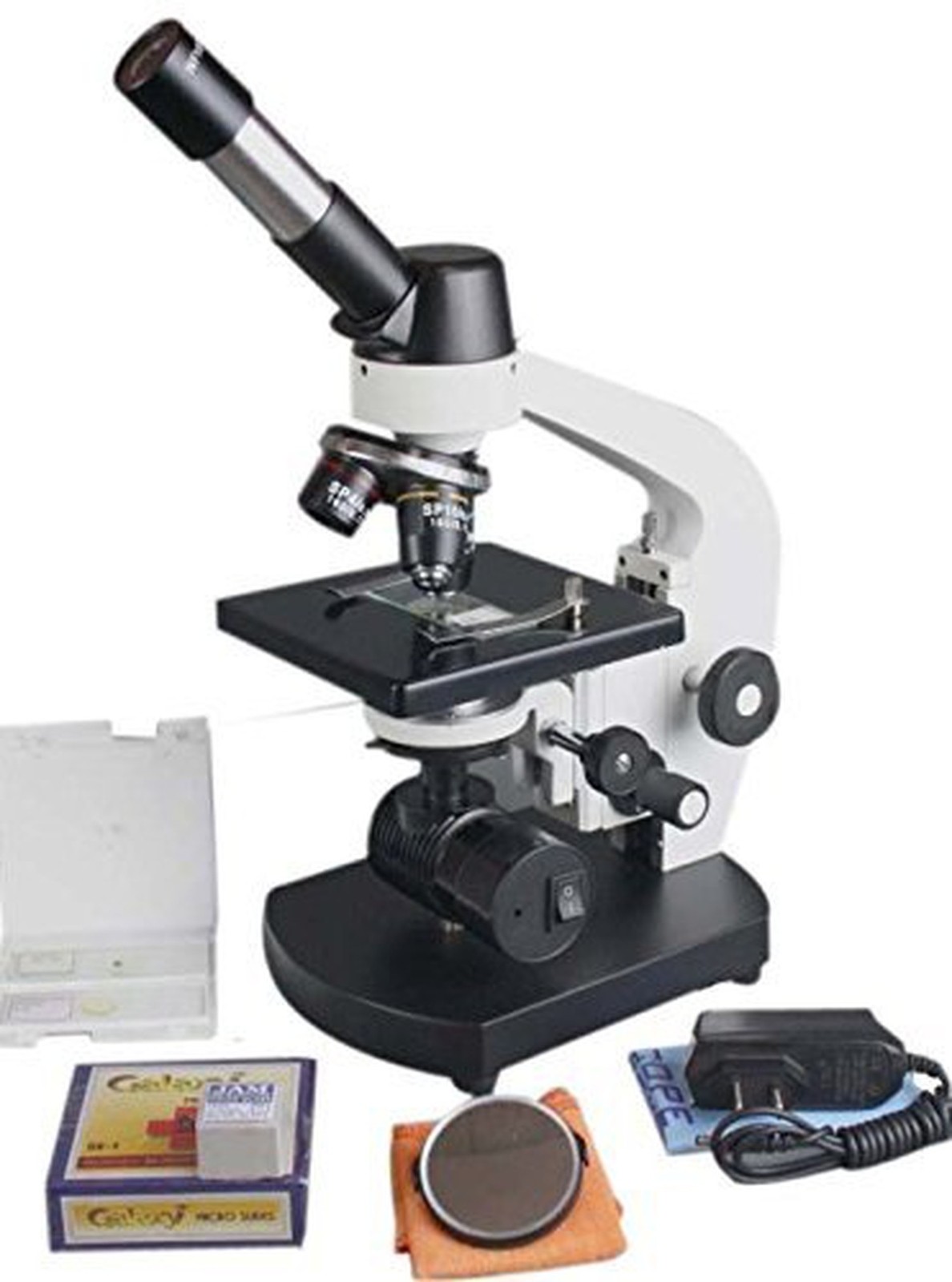 Radical 2500x High Power Compound LED Lab Microscope w 100x Oil Objective - F