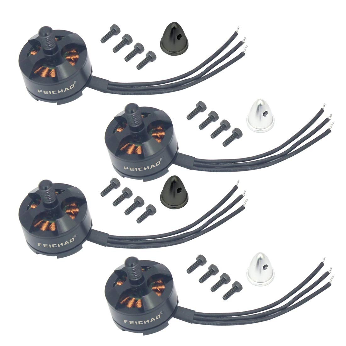 FEICHAO 4Pcs / 1Piece 2204 2300KV Brushless Motor CCW CW for DIY Mini...