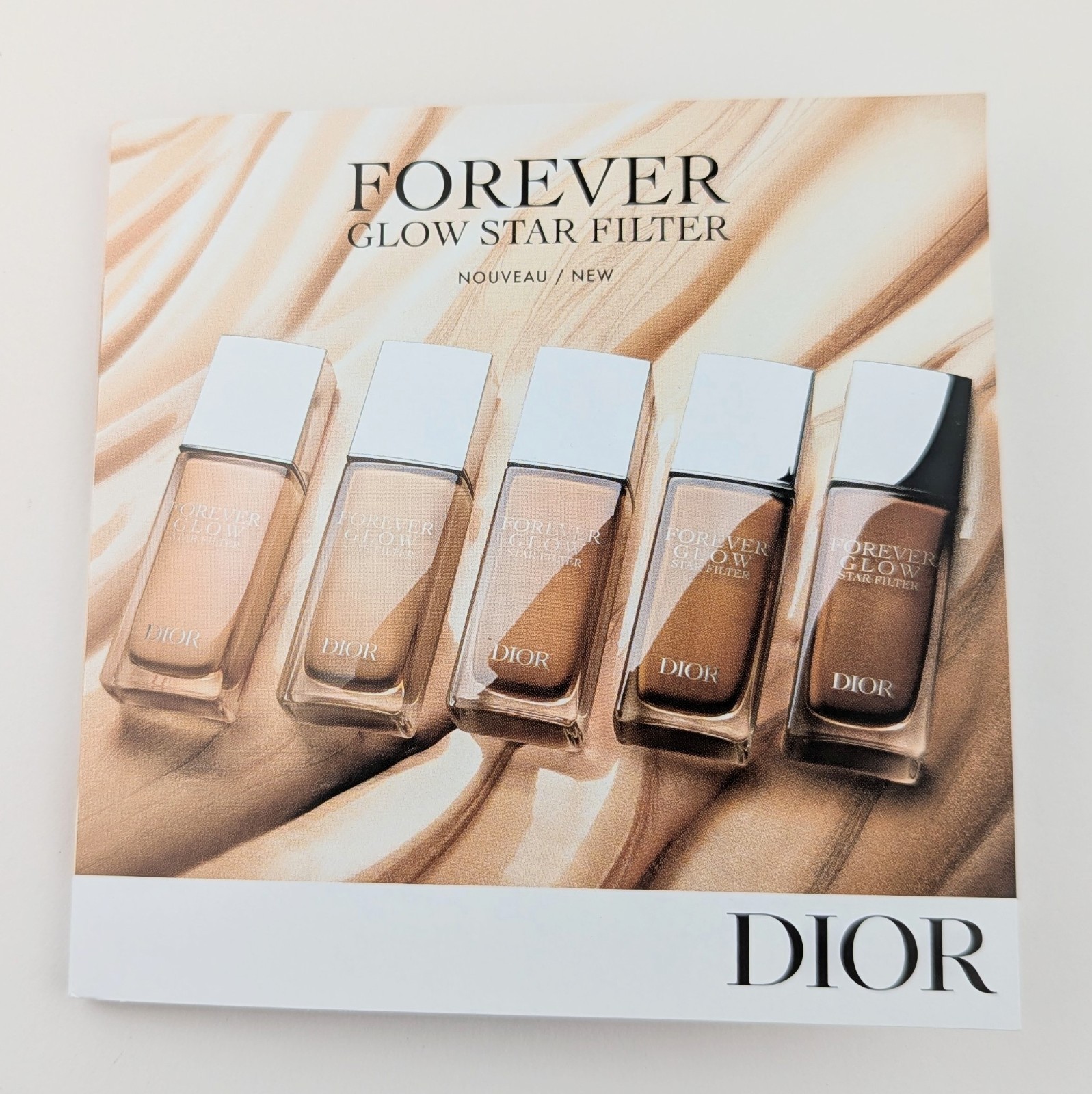 Dior Forever Glow Star Filter Multi-Use Glow Booster 9-Shade Sample Card