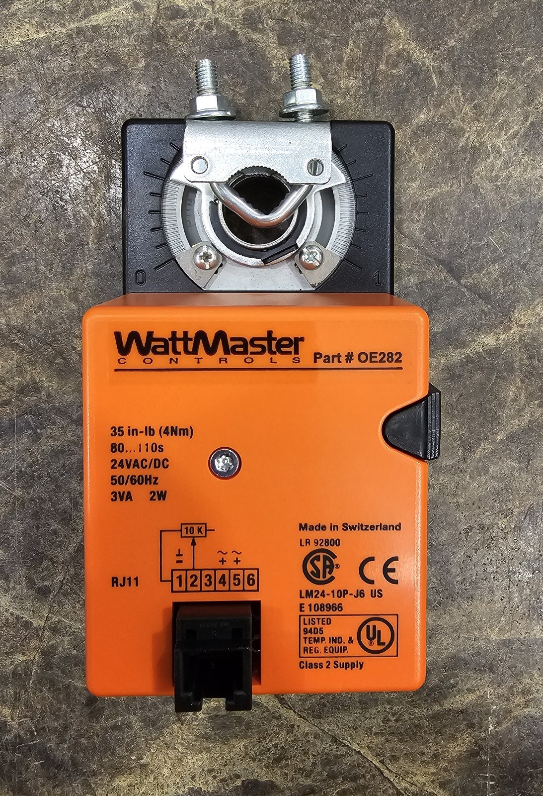 New Wattmaster OE282 HVAC Damper Actuator 24vac-dc 45in/5Nm