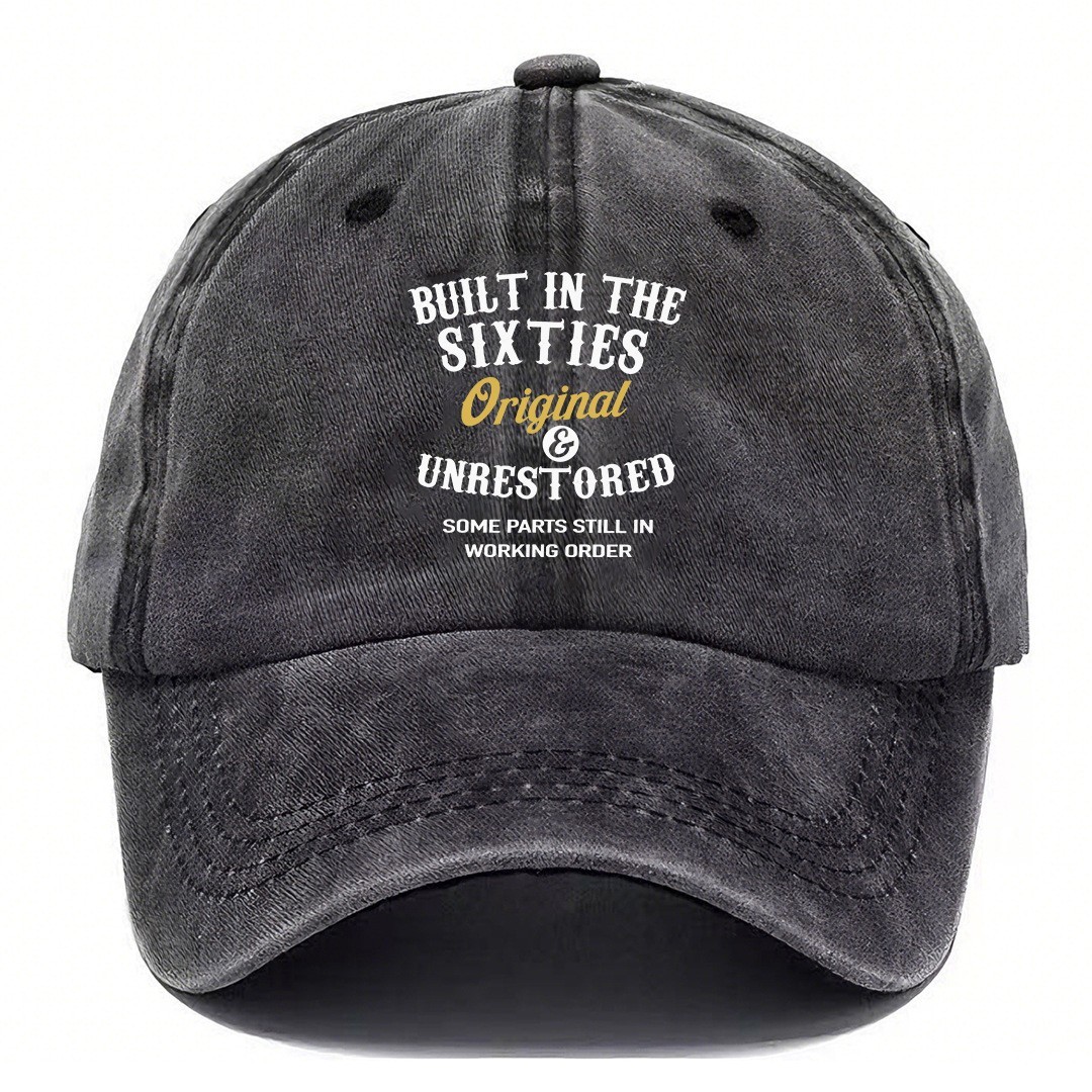 Classic Vintage Washed Distressed Baseball Cap, SIXTIES Retro Unisex Dad Hat