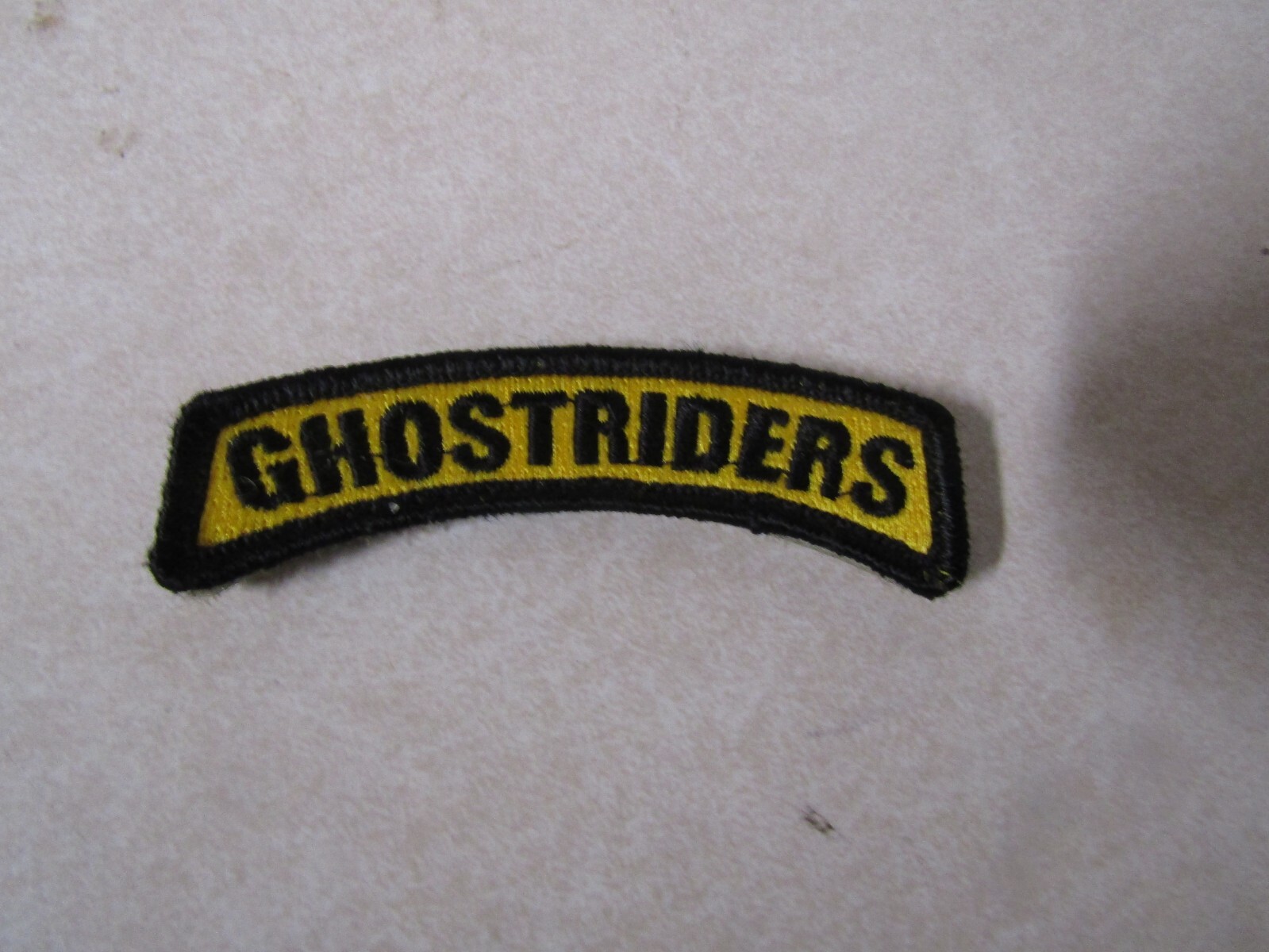 MILITARY PATCH HOOK & LOOP TAB 3 1/4 INCH GHOSTRIDERS YELLOW BLACK