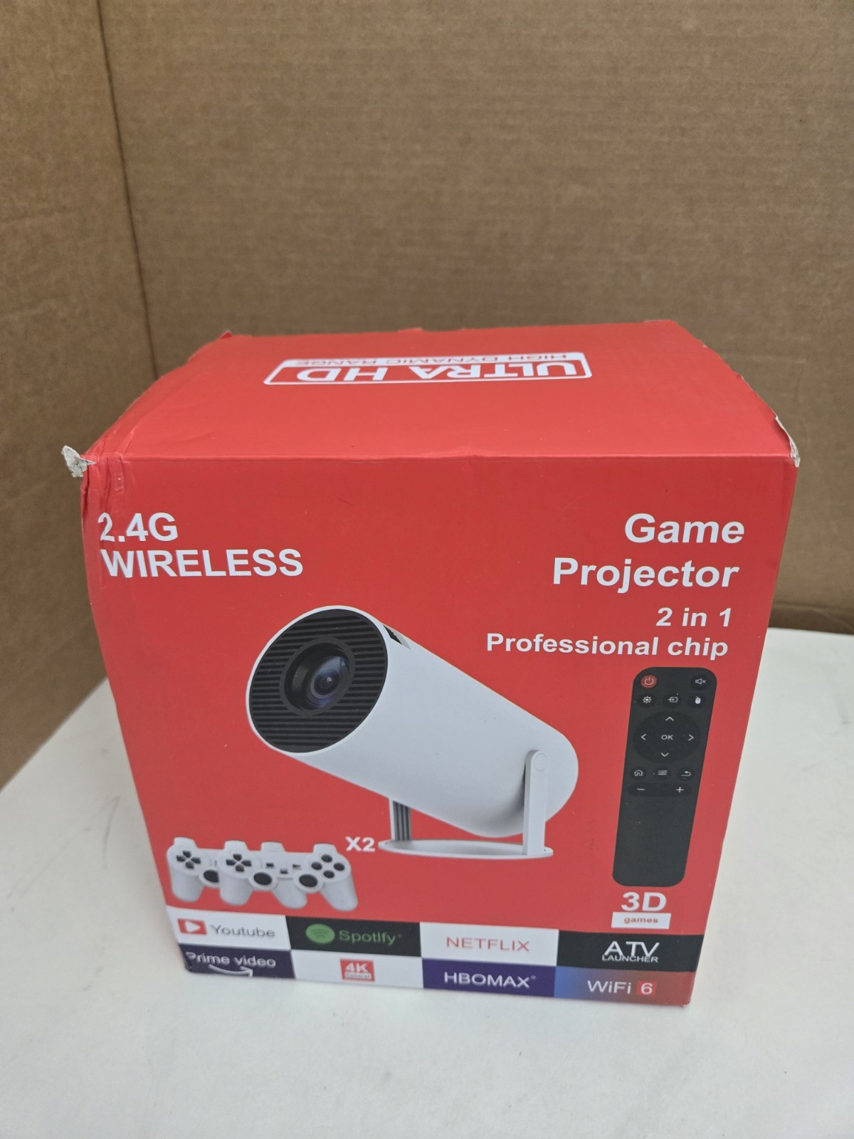 2.4 Wireless Game Projector 2 In 1 Professional Chip Portable LCD Projector 3D