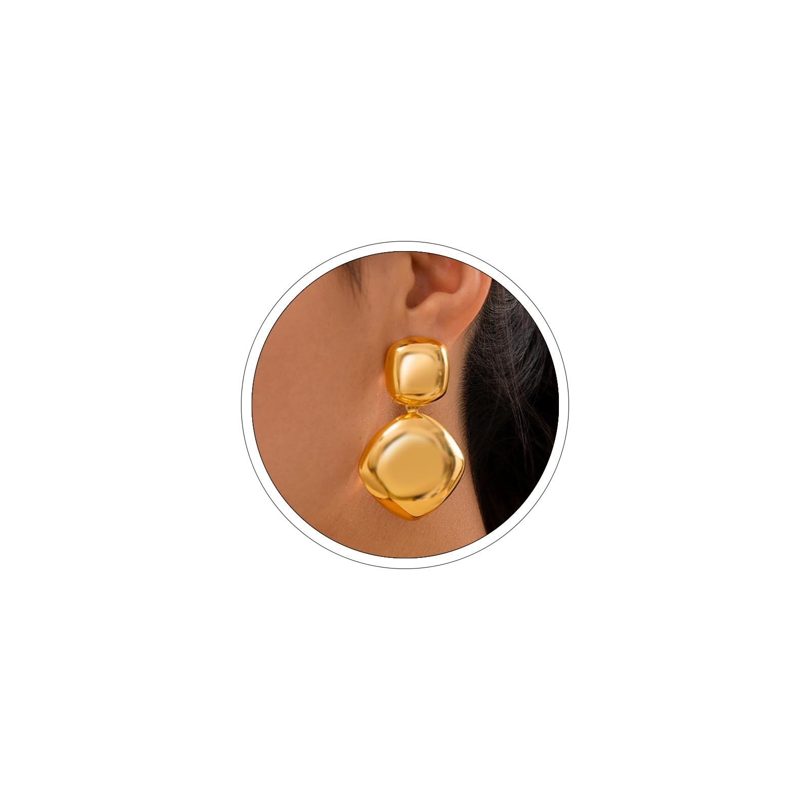 Statement Earrings for Women Chunky Dangle Earrings for Women Vintage Geometr...