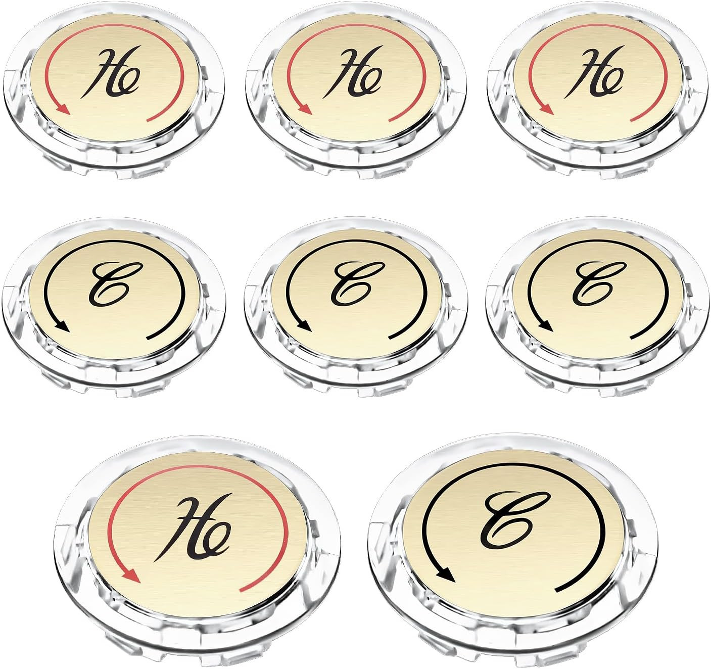 8Pcs Faucet Index Buttons for Delta/Ldr/Delex Double Handle Faucets