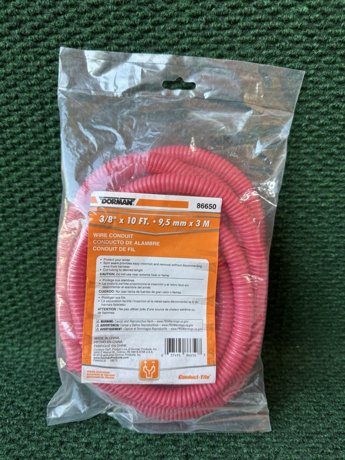 Dorman 86650 Convoluted Tubing 3/8" x 10' Wire Conduit