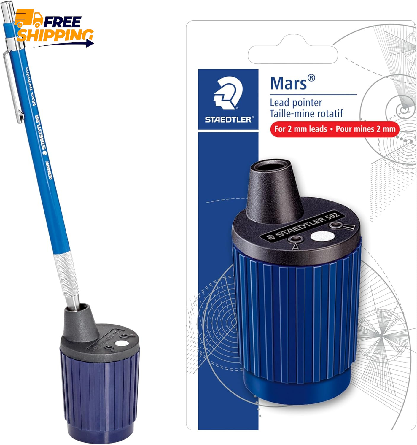 Mars Lead Pointer - Precision Mechanical Pencil Sharpener with Auto-Stop ✅