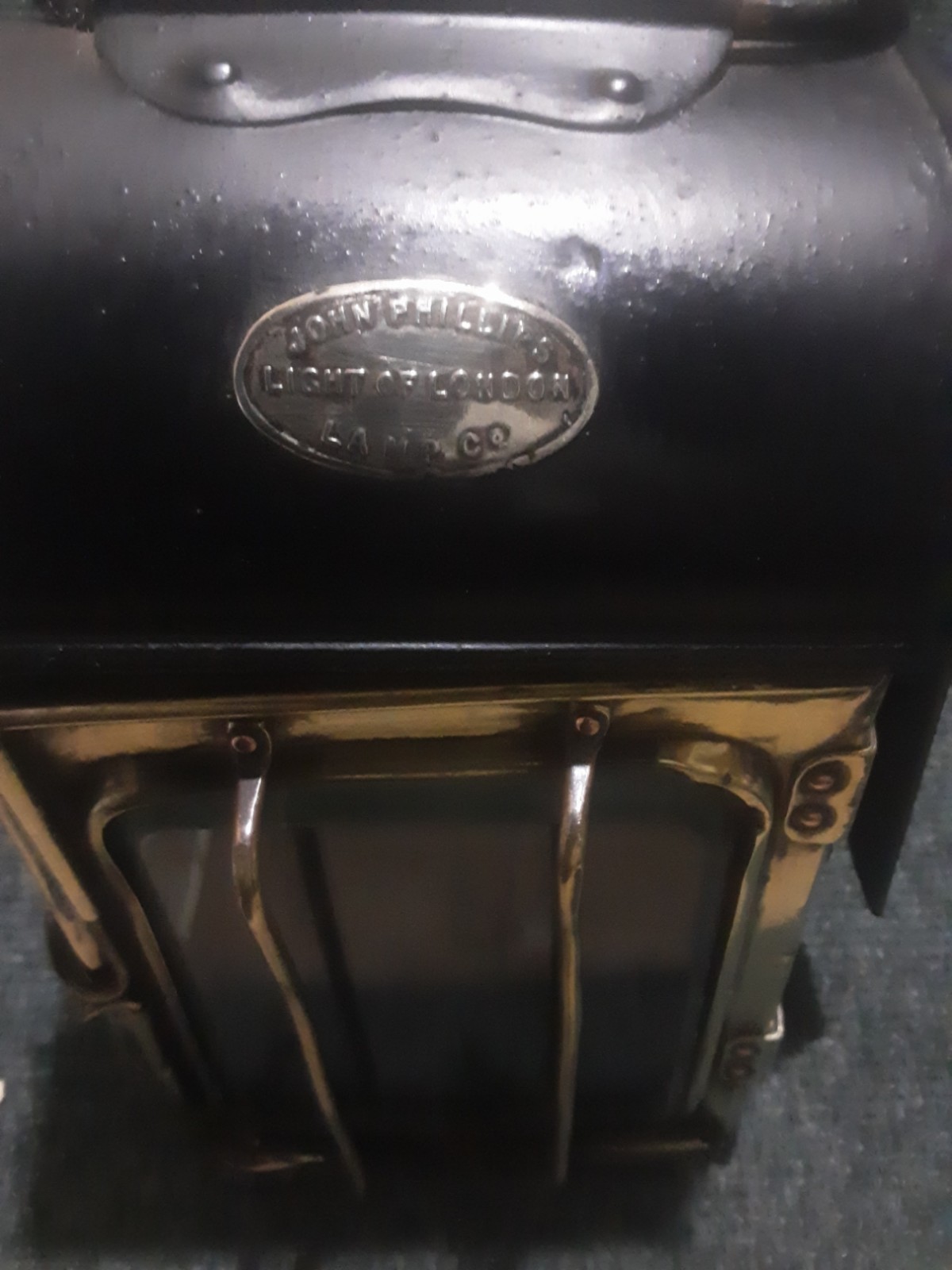 Vintage John Phillips London Lamp – Working Front Handle & Lock – Collectable
