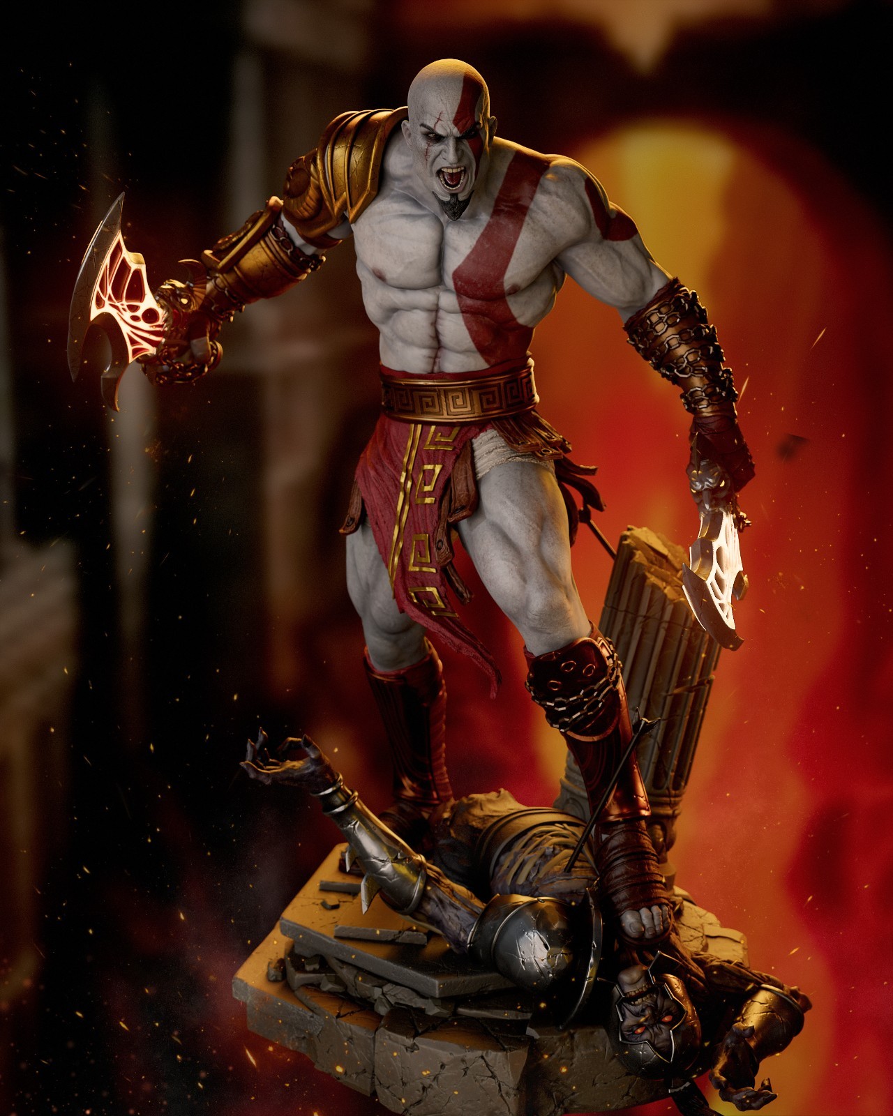 Kratos (1) 1/12 Unpainted 3D Printed resin model kit CA3d