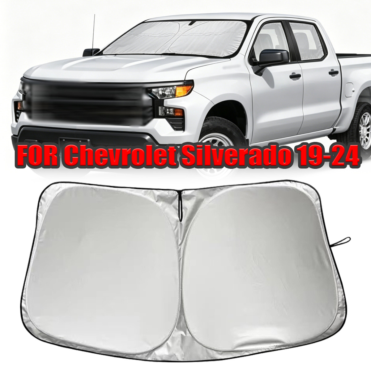 For Silverado 3500HD Foldable SUV Car Windshield Sun Visor Shade Cover UV Block