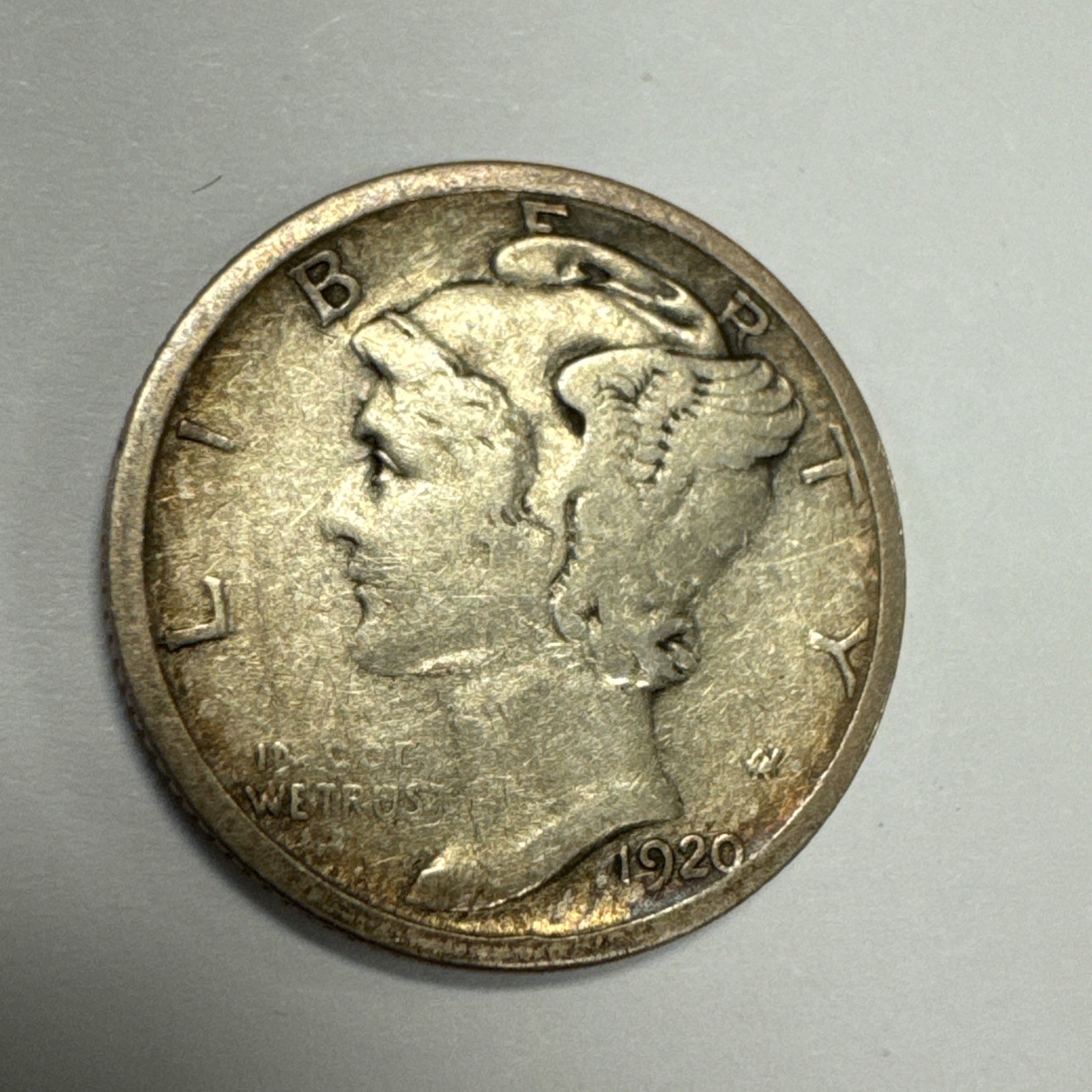 1920-S Mercury Silver Dime VF