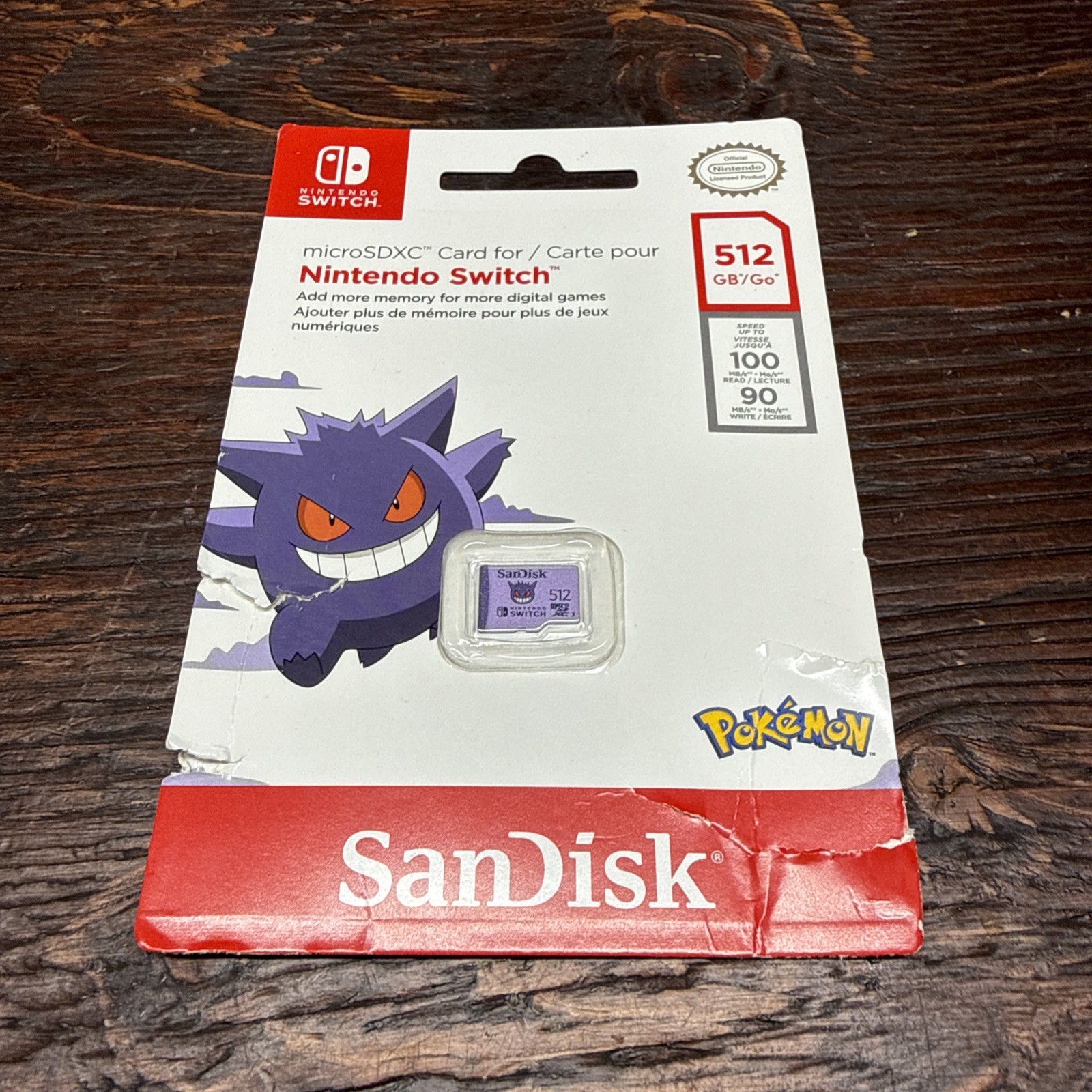 SanDisk 512GB microSDXC Memory Card Nintendo Switch Pokemon Gengar ⚡️NEW