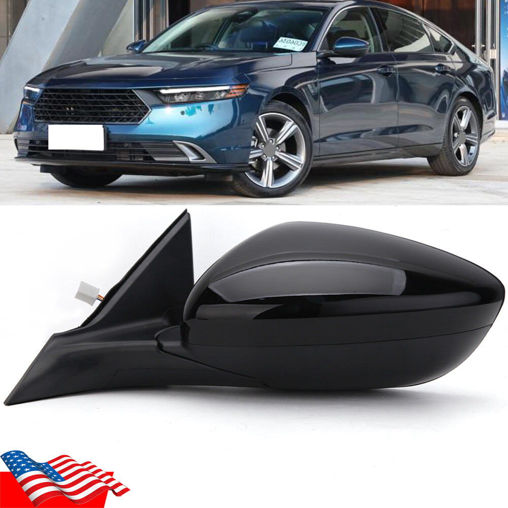 Left Driver Side Mirror 3Pin For Honda Accord 2023 2024 2025 LX Black NH731P LH
