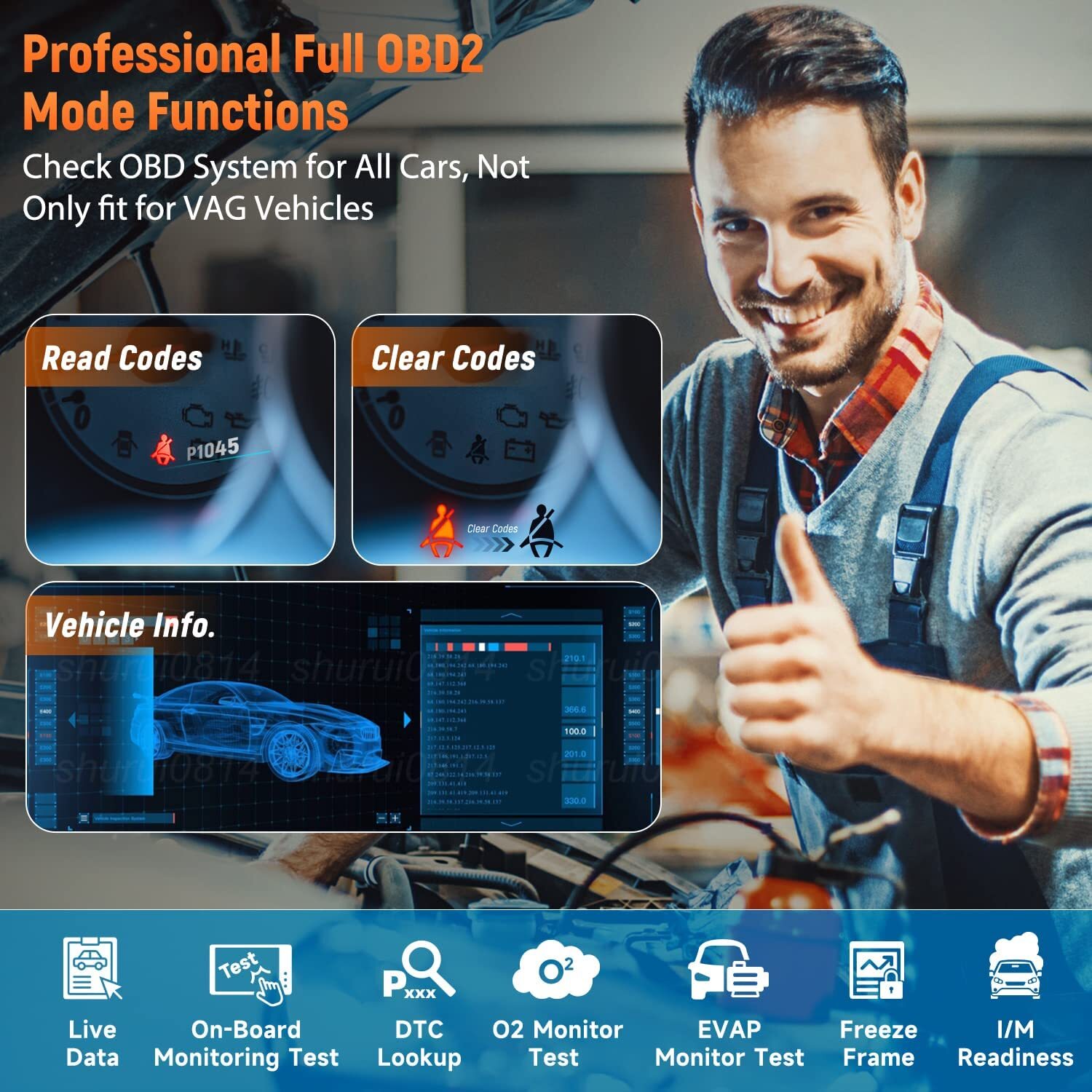 fit for VW/Audi All System Scanner OBD2 Bidirectional Car Diagnostic Scan Tool