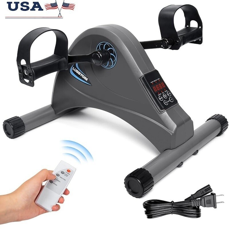 Electric Mini Exercise Bike Pedal Exerciser Seniors Rehab 6 Speed Levels Durable