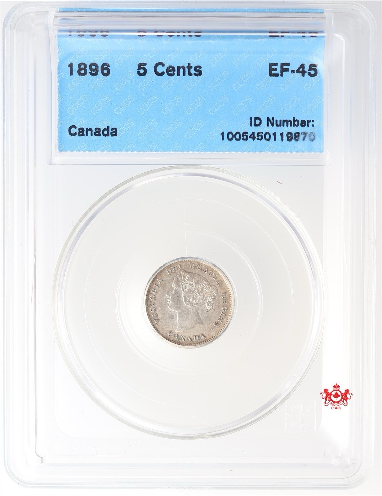 1896 Canada 5 Cents - CCCS EF45 - 0119870