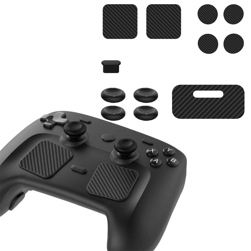 For Steam Controller 2026 Protective Kit 12Pcs with Dust Plug Button Covers etc.