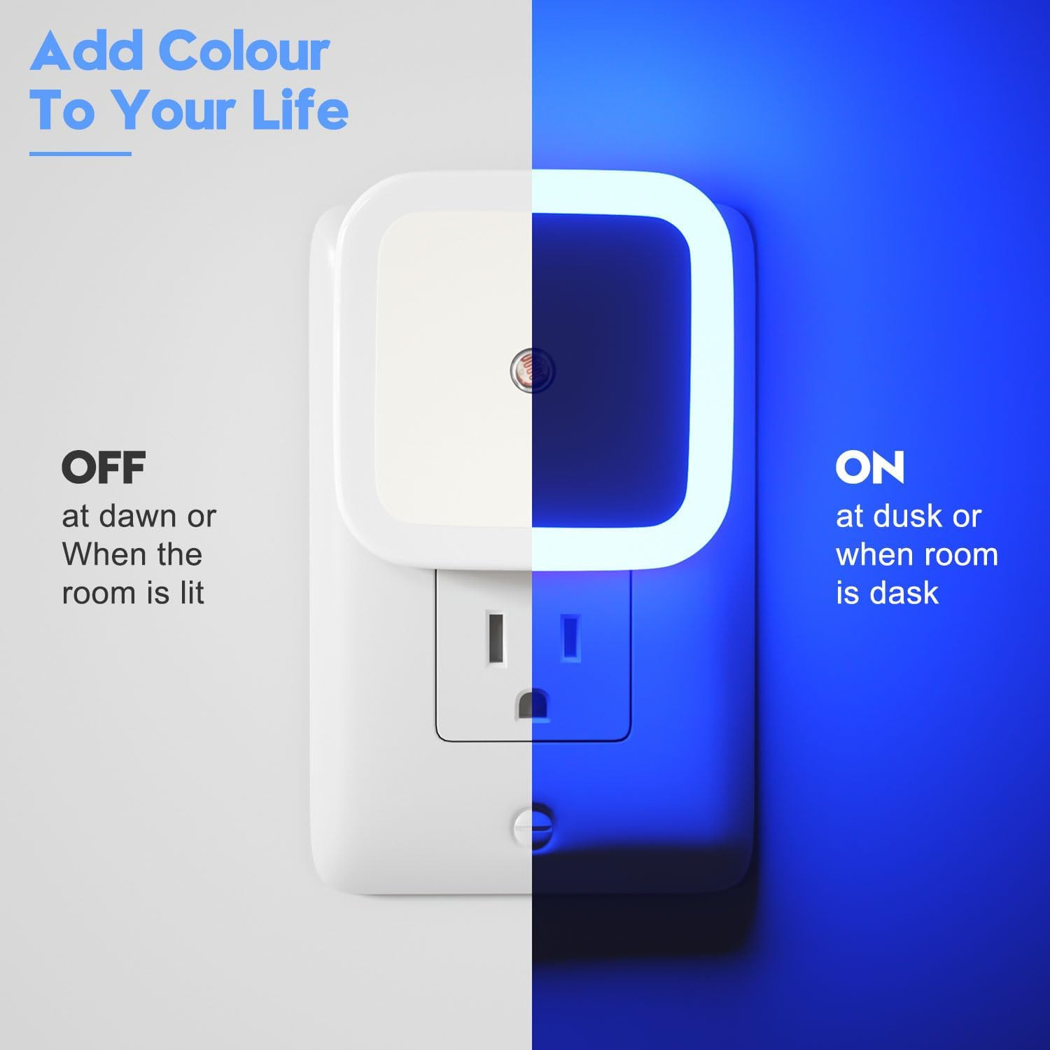 Blue Night Light 4 Pack,Night Lights Plug into Wall 4-Pack, Nightlight Plug in N