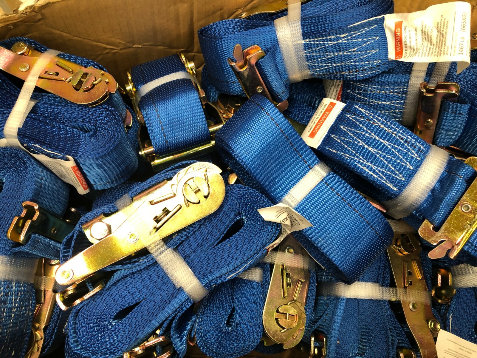 Cargo 2" X 20' w/E Fitting Ratchet Tie Down Strap Lot of 2