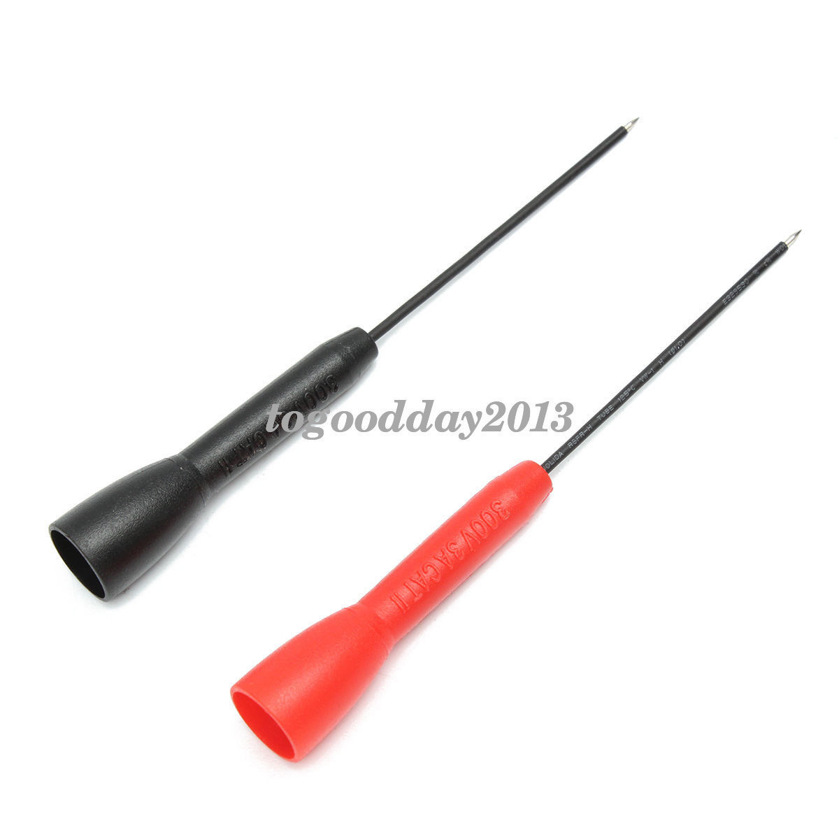 New 2PCS/Set TP88 Rigid Back Probe Pin,2'' Length Black Red