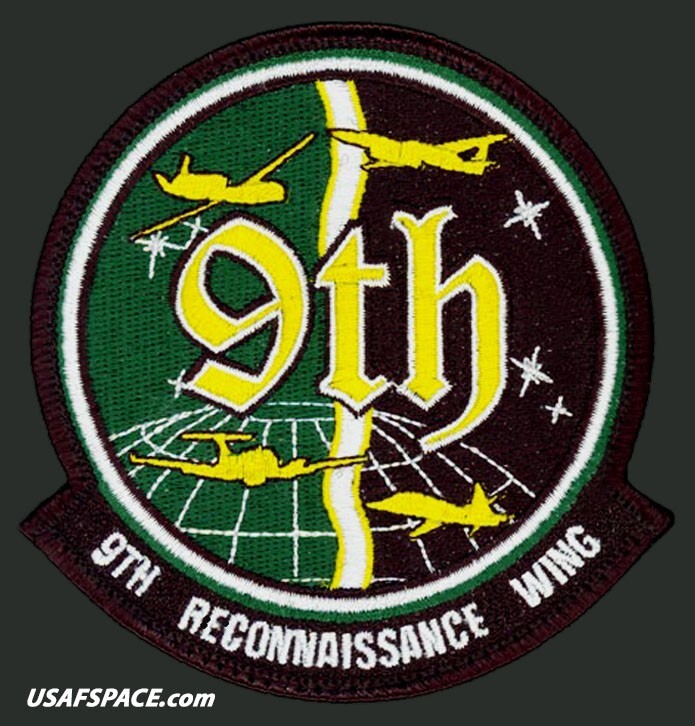USAF 9th RECONNAISSANCE WING -U-2- RQ-4-GLOBAL HAWK UAV-DOD ORIGINAL VEL PATCH