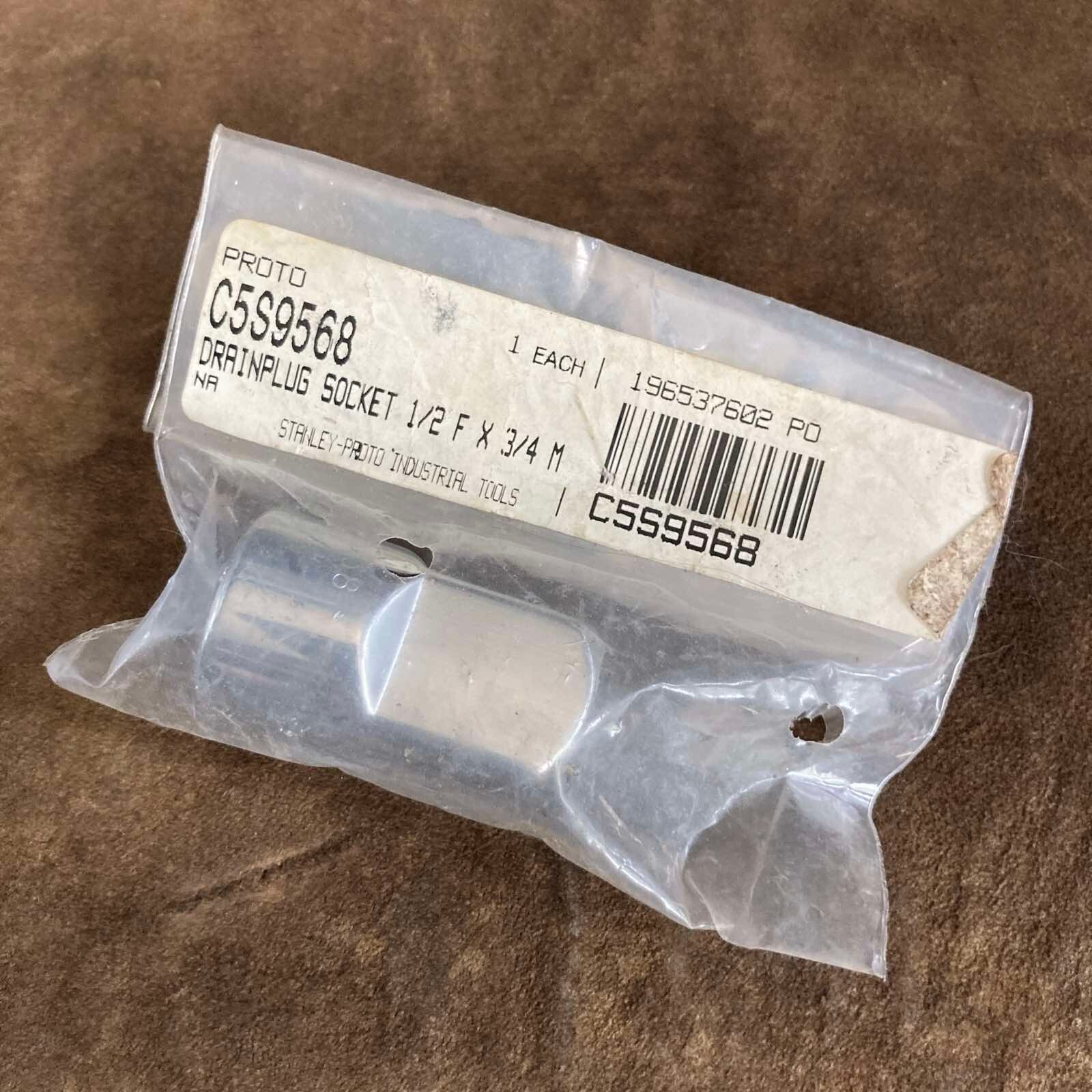 Vintage PROTO/Caterpillar Drainplug Socket 1/2F *3/4M (PROTO C5S9568)