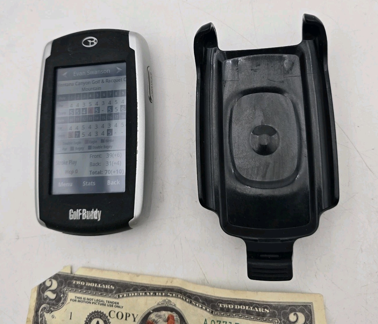 GolfBuddy Platinum Handheld GPS RANGE FINDER MODEL DSC-GB300 Clip TESTED WORKS