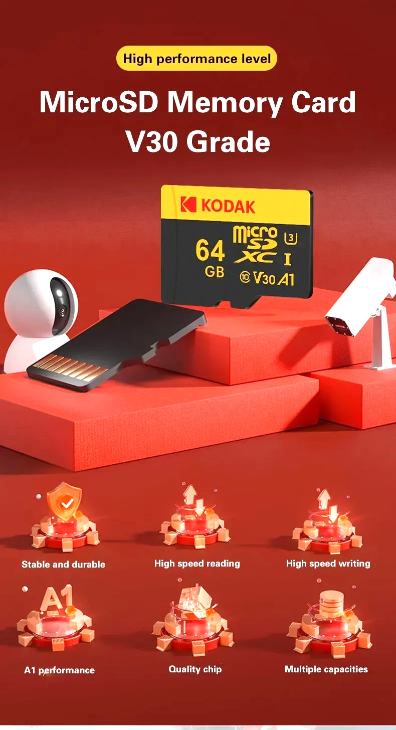 Genuine 64GB Kodak high speed micro SDXC memory card-US seller