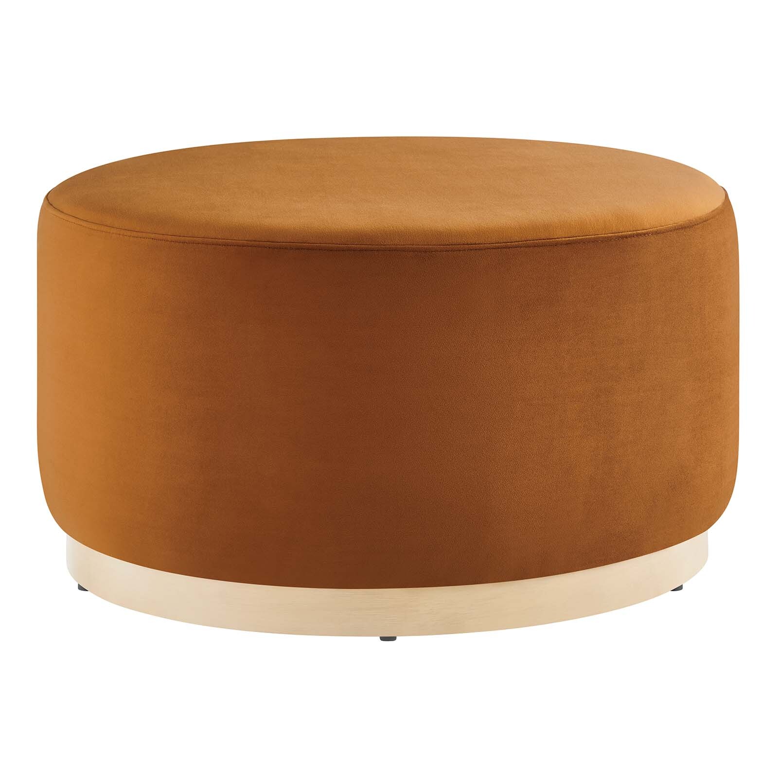 Modway Large 29" Round Performance Velvet Upholstered Ottoman