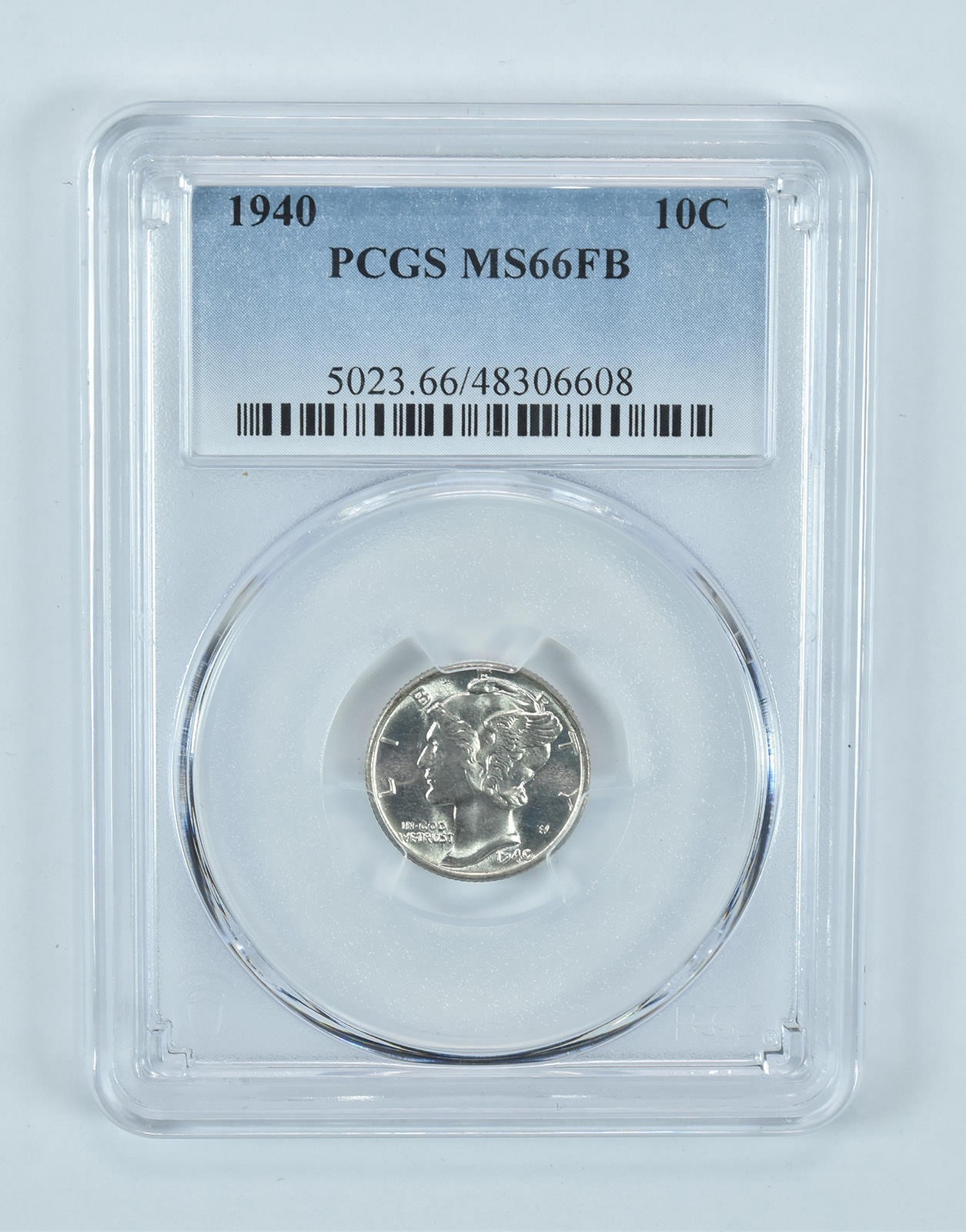 1940 Mercury Dime MS66 FB PCGS Blue Label