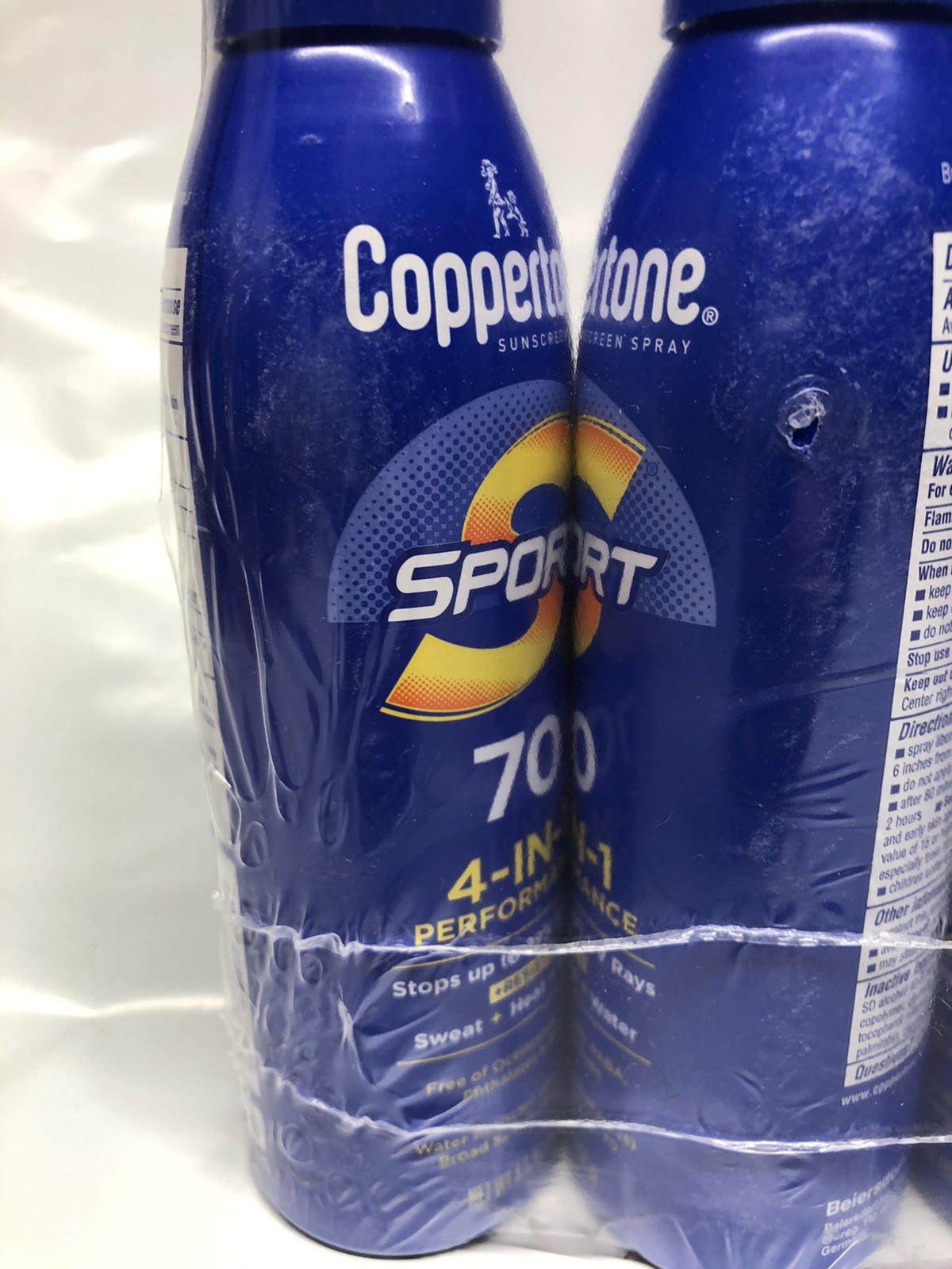 Coppertone 3 Pack Sport 70 SPF Sunscreen 4-in-1 Performance 5.5oz