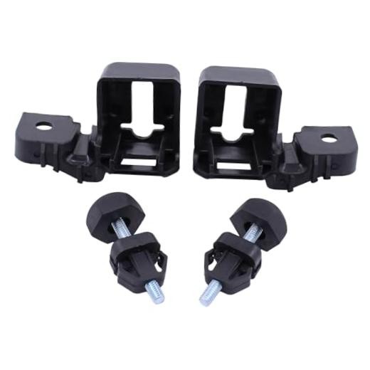 Pair Hood Bumper Stopper and Headlight Lamp Mount Bracket Set for Ford Fusion