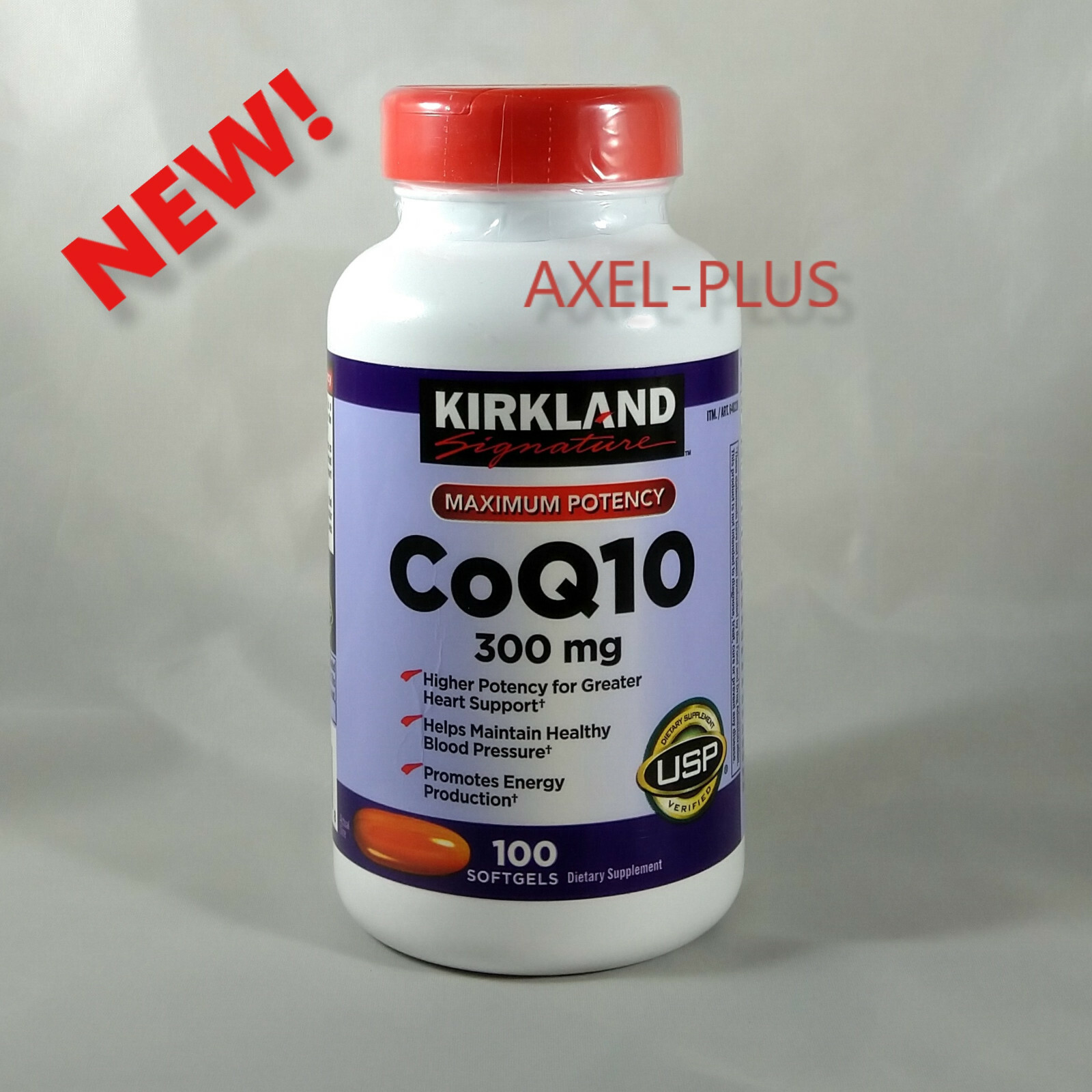 Kirkland Signature CoQ10 300 mg 100 Softgels Maximum Potency  EXP 05/2028