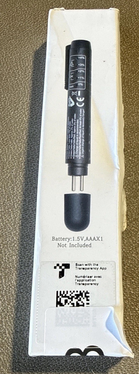Brake Fluid Liquid Tester Pen With 5 Led Indicators Calibrated For Dot3 Dot4