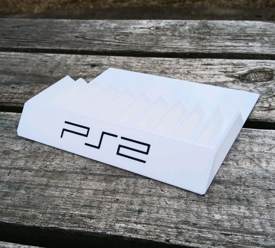 PlayStation Game Case Holder – Fits 10 PS2 Cases – Game Storage Display