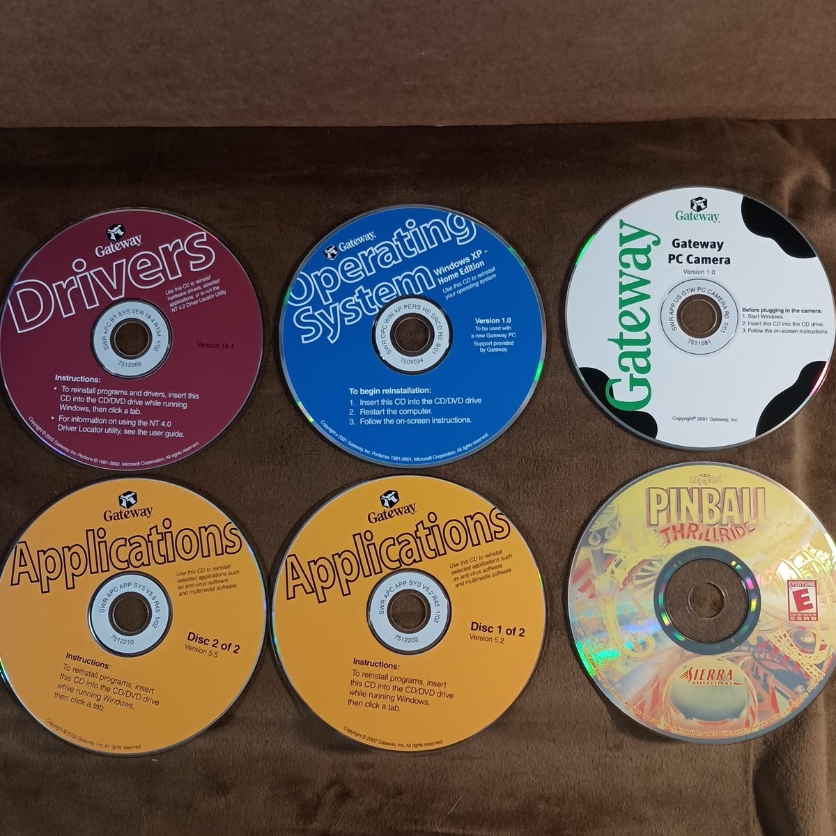 Vintage Gateway CD/DVD Software Storage Binder w/ 5 Software Discs