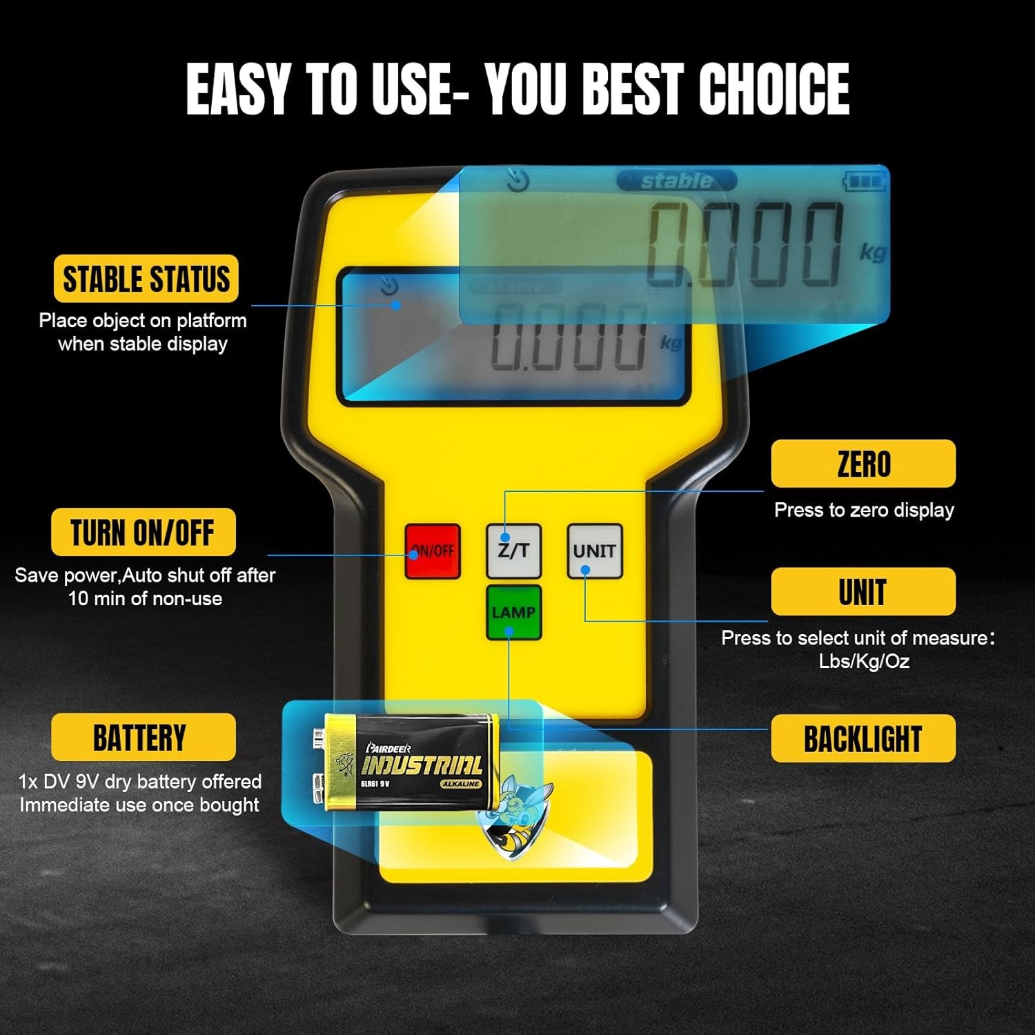 220 LBS HVAC Freon Scale High Precision Charging Refrigerant Scale Weight Scale
