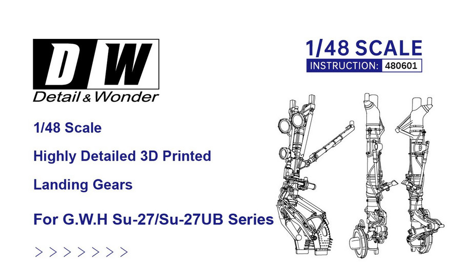 DETAIL& WONDER 480601 1/48 LANDING GERARS FOR G.W.H SU-27/SU-27UB SERIES