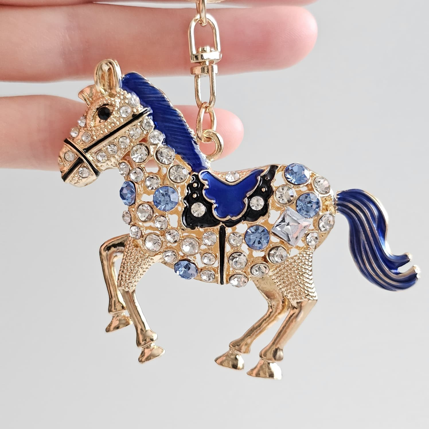 Sparkling Horse Metal Keychain in Gift Box Symbol of the Year of the Horse 2026