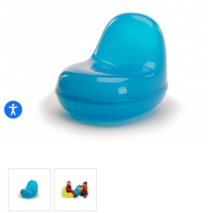 OFFI Kapsule Chair Kids Storage Discontinued Rare Electric Blue Child Toy Seat