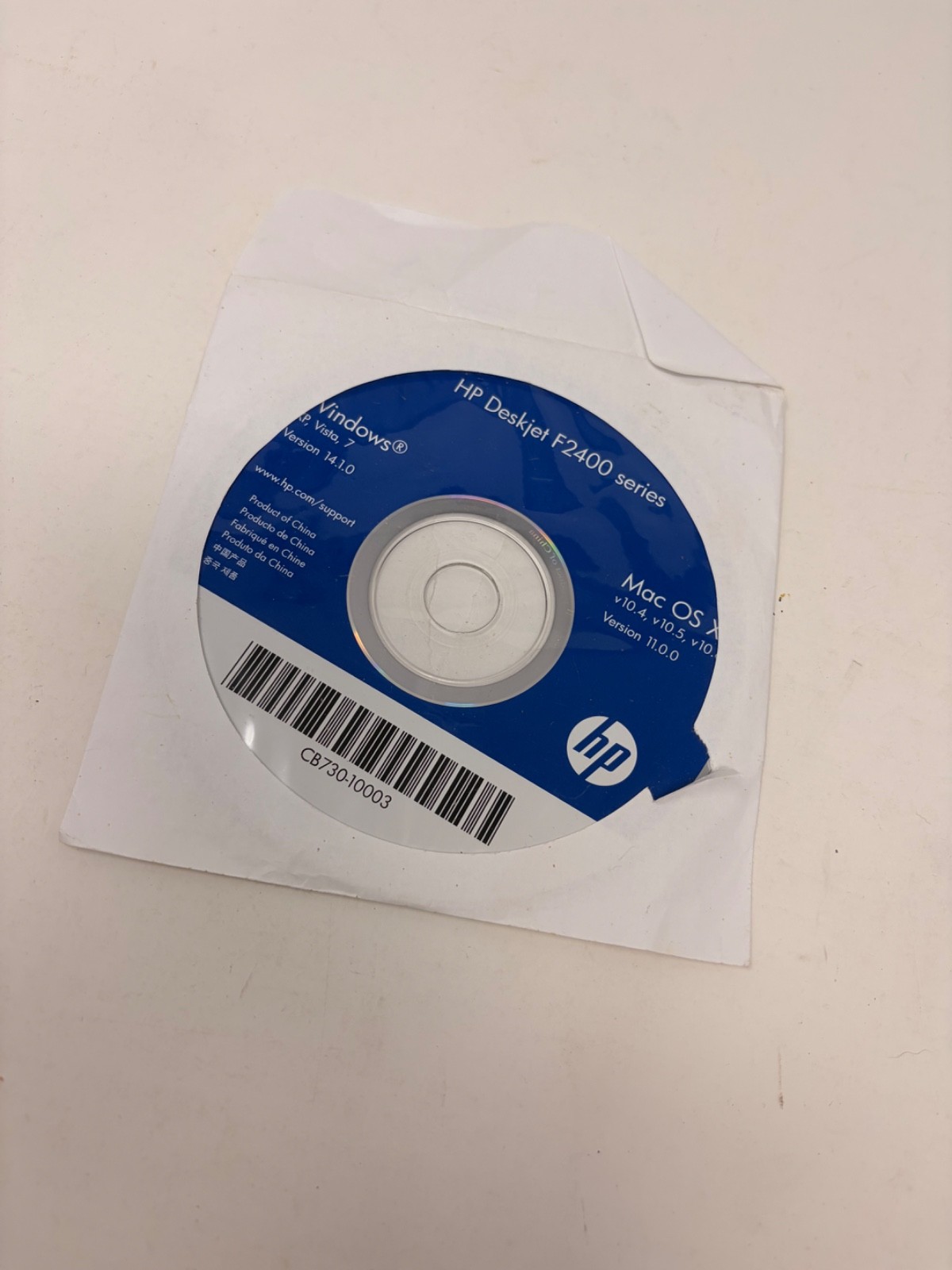 HP Deskjet F2400 Series Software Driver CD CB730-10003 Windows v14.1 MacOS X v11